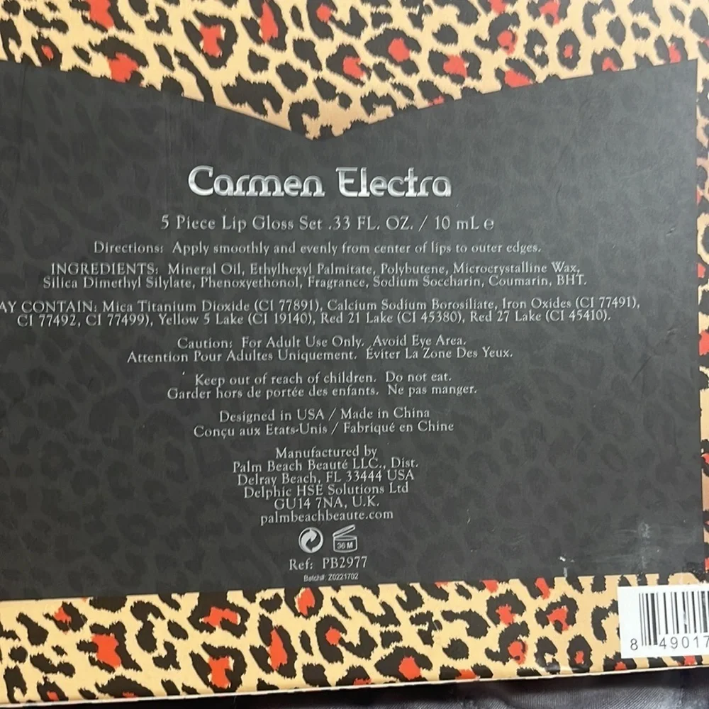 New Carmen Electra 5 pc lip gloss set